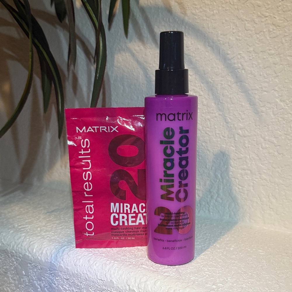 Matrix Miracle Creator 20 Benefits Leave In Spray 6.8 floz & Multitasking Mask